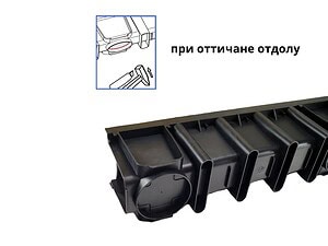 Дренажен канал MAX-DRAIN BASIC с PP решетка A15, 1000x131x98mm - Image 3