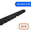 Дренажен канал, с PP решетка A15, MAX-DRAIN