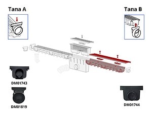 Дренажен канал MAX-DRAIN BASIC с PP решетка A15, 1000x131x98mm - Image 4