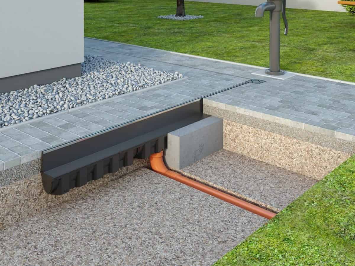 Канал MAX-DRAIN SLIM Slot RG, 1000x96x174mm, B125, с пластмасова PP решетка с алуминиев слот