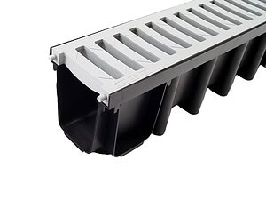 Дренажен канал MAX-DRAIN BASIC с PVC решетка B125, 1000x131x148mm - Image 3