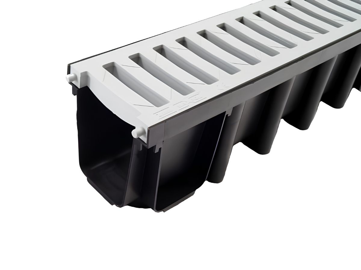 Дренажен канал MAX-DRAIN BASIC с PVC решетка B125, 1000x131x148mm - Image 3