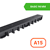 Дренажен канал с PP решетка A15, 1000x131x98mm, MAX- DRAIN BASIC