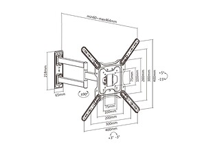 Стойка за телевизор за монтаж на стена Home It, врътяща, 32-55″ 35 kg - Image 9