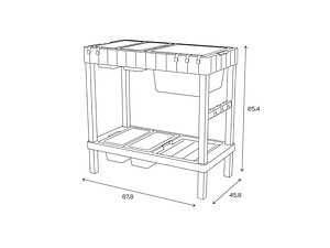 Маса за билки Urbalive Growbench, таупе - Image 7