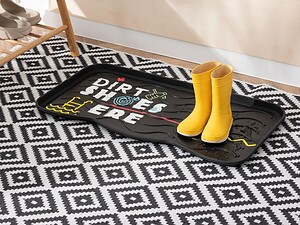 Alternative view of Поставка за мокри обувки с печат "Shoes Here", 38х75см
